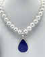 Lapislazuli Anhänger mit Shellperle Halskette