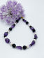 Amethyst mit Onyx & Perle Halskette